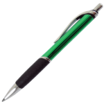 UVRP – UV Coated Ballpoint Click Pen w_Grip – Laser Engraved_UV Coated Green
